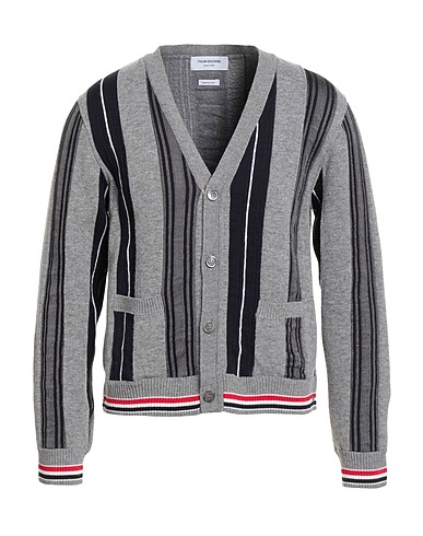 THOM BROWNE Strickjacke Grau 54% Wolle, 22% Seide, 22% Baumwolle, 2% Polyamid