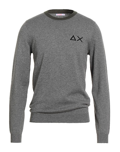 SUN 68 Sweater Grey 50% Merino Wool, 50% Cotton