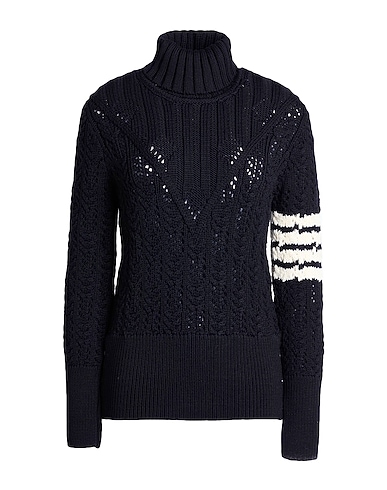 THOM BROWNE Cuello alto Azul noche 100% Lana