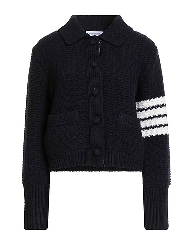 THOM BROWNE Cardigan Midnight blue 100% Virgin Wool