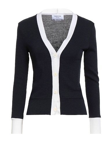 THOM BROWNE Cardigan Bleu marine 100% Laine