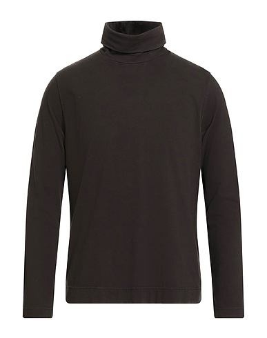 CIRCOLO 1901 Turtleneck Dark brown 94% Cotton, 6% Elastane