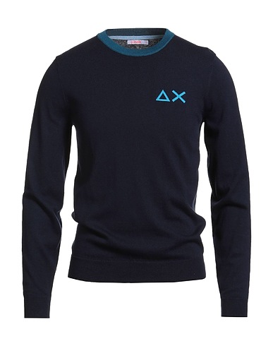 SUN 68 Pullover Nachtblau 50% Merinowolle, 50% Baumwolle