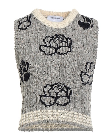 THOM BROWNE Jumper Grey 70% Wool, 30% Mohair wool