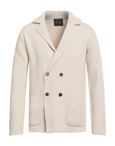 ROBERTO COLLINA Cardigan Beige 90% Lana Merino, 10% Cachemire