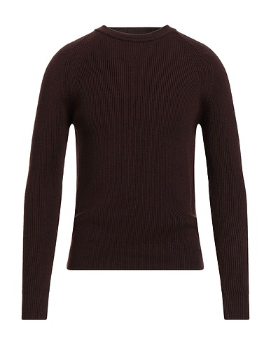 ALPHA STUDIO Jumper Dark brown 100% Merino Wool