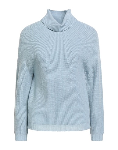 ALPHA STUDIO Polo neck Sky blue 100% Merino Wool