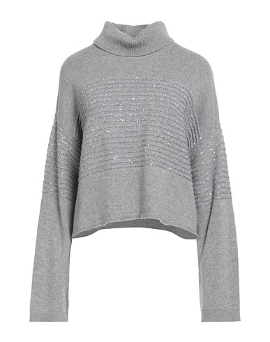 TWINSET Turtleneck Grey 33% Viscose, 23% Polyamide, 20% Cotton, 20% Wool, 4% Cashmere