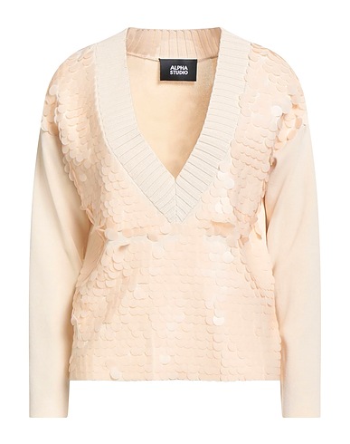 ALPHA STUDIO Pullover Beige 65% Viscosa, 35% Nylon