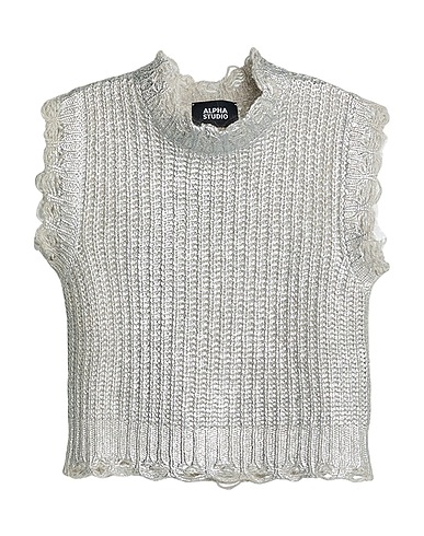 ALPHA STUDIO Jumper Silver 56% Wool, 29% Recycled polyamide, 15% Alpaca wool