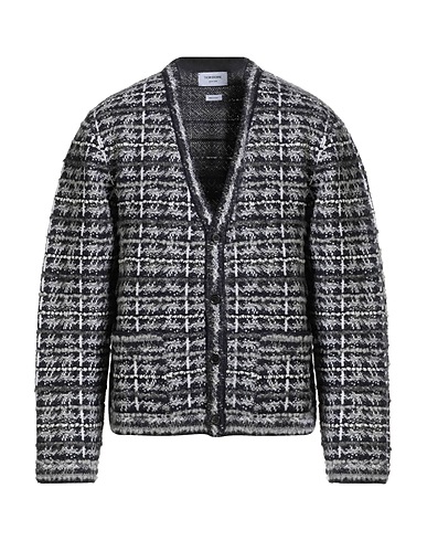 THOM BROWNE Cardigan Navy blue 70% Wool, 19% Mohair wool, 9% Polyamide, 2% Alpaca wool