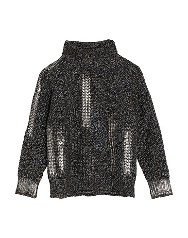 ALPHA STUDIO Polo neck Navy blue 56% Wool, 29% Recycled polyamide, 15% Alpaca wool
