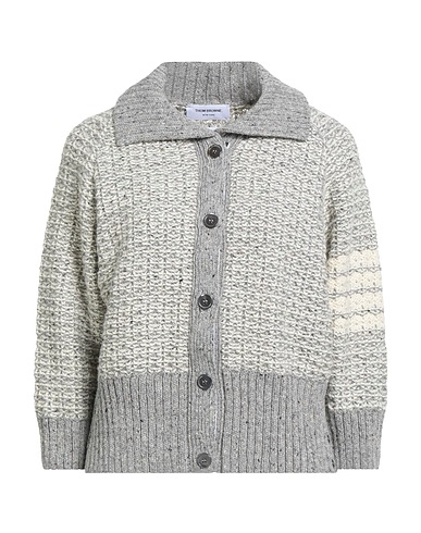 THOM BROWNE Cardigan Grey 70% Wool, 30% Mohair wool