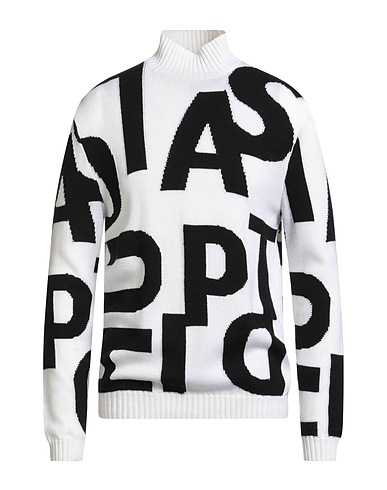ALPHA STUDIO Polo neck Black 100% Wool