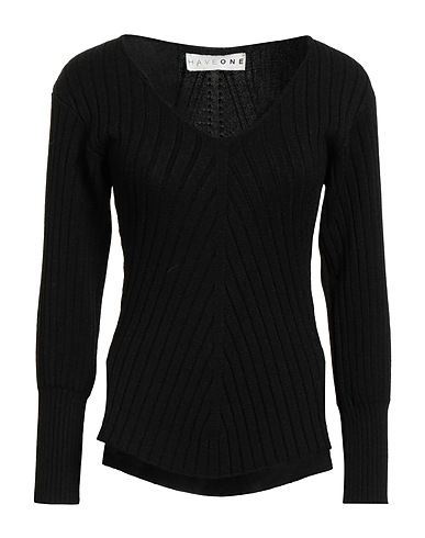 HAVEONE Pullover Schwarz 50% Viskose, 27% Polyester, 23% Polyamid
