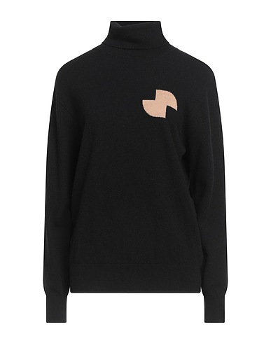 PATOU Turtleneck Black 90% Merino Wool, 10% Cashmere