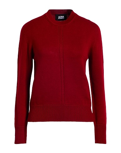ALPHA STUDIO Pullover Bordeaux 100% Lana Merino