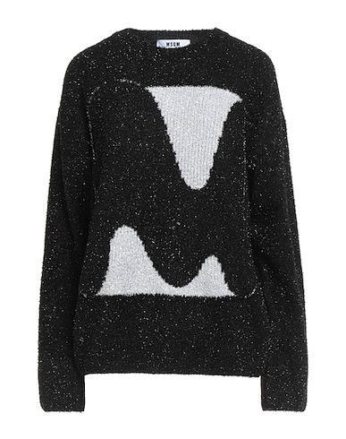 MSGM Pullover Schwarz 67% Polyamid, 33% Metallfaser