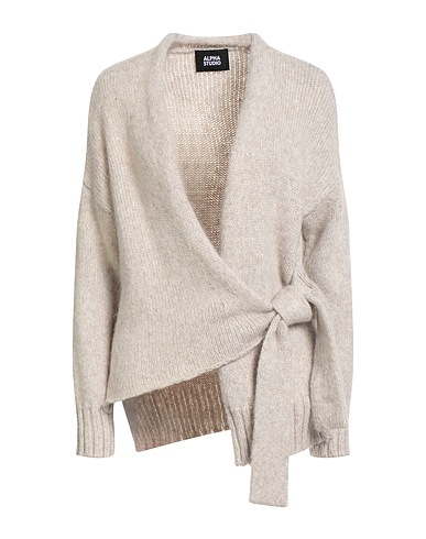 ALPHA STUDIO Cardigan Grigio chiaro 37% Poliestere, 28% Lana di alpaca, 22% Nylon, 13% Lana