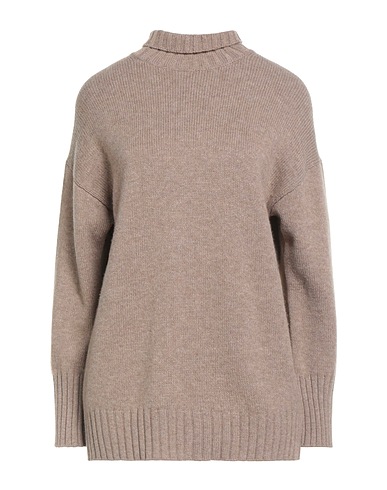 ALPHA STUDIO Turtleneck Light brown 90% Wool, 10% Cashmere