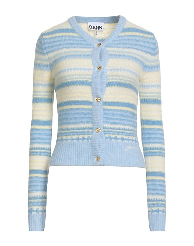 GANNI Cardigan Sky blue 32% Alpaca wool, 32% Merino Wool, 30% Polyamide, 6% Elastane