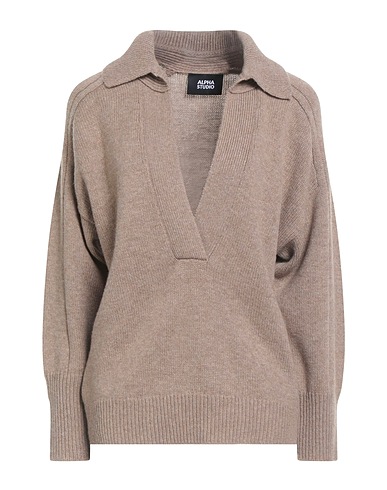ALPHA STUDIO Cashmere jumper Khaki 100% Cashmere