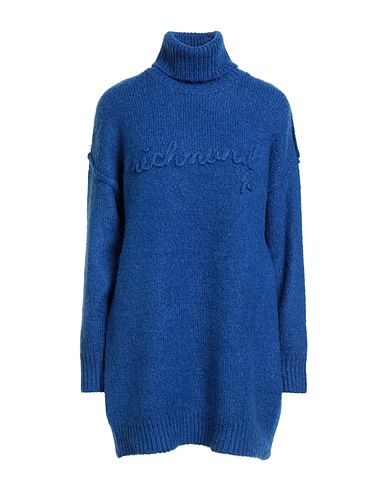 RICHMOND X Polo neck Bright blue 78% Polyester, 11% Acrylic, 8% Wool, 3% Elastane