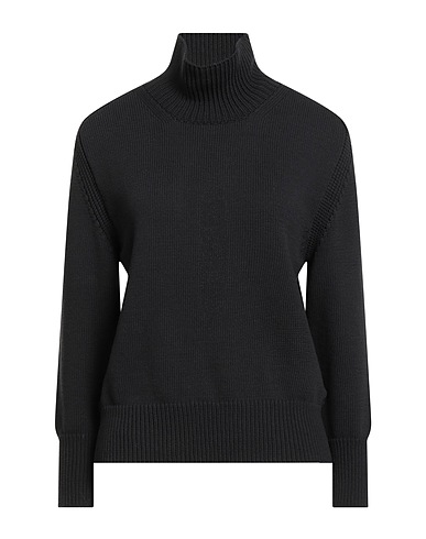 ALPHA STUDIO Polo neck Black 68% Cotton, 32% Polyamide