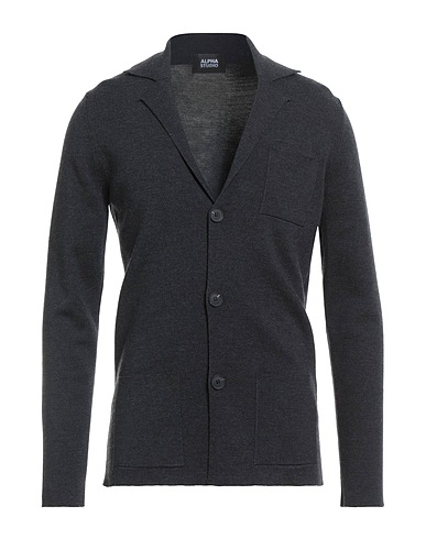 ALPHA STUDIO Cardigan Grey 100% Merino Wool