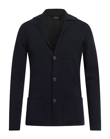 ALPHA STUDIO Cardigan Midnight blue 100% Merino Wool