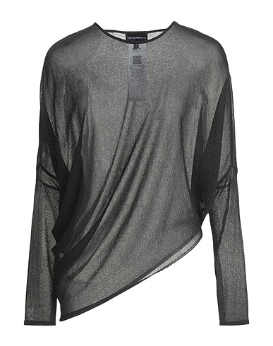 EMPORIO ARMANI Top Black 80% Viscose, 20% Metallic fiber