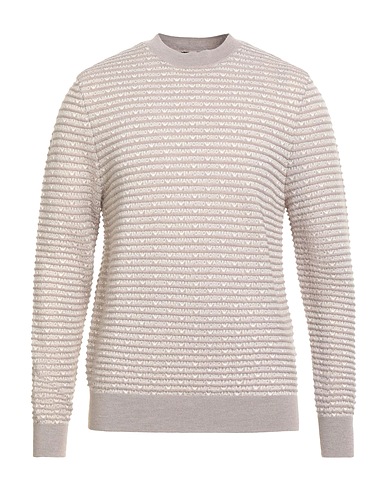 EMPORIO ARMANI Sweater Light brown 100% Virgin Wool, Polyamide, Elastane