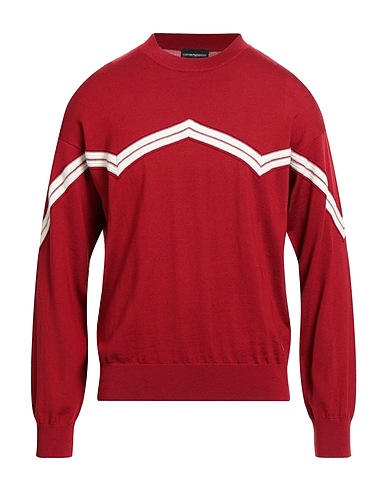 EMPORIO ARMANI Jumper Red 100% Virgin Wool, Polyamide, Elastane