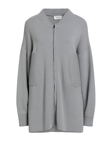 VICOLO Cardigan Light grey 50% Wool, 50% Acrylic