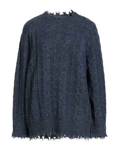 OTTOD'AME Sweater Slate blue 75% Acrylic, 10% Wool, 5% Alpaca wool, 5% Viscose, 5% Polyester