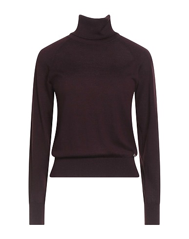 OTTOD'AME Polo neck Dark brown 100% Wool