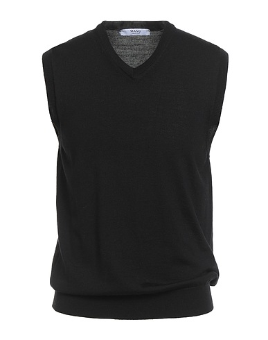 MASQ Sleeveless sweater Black 100% Merino Wool