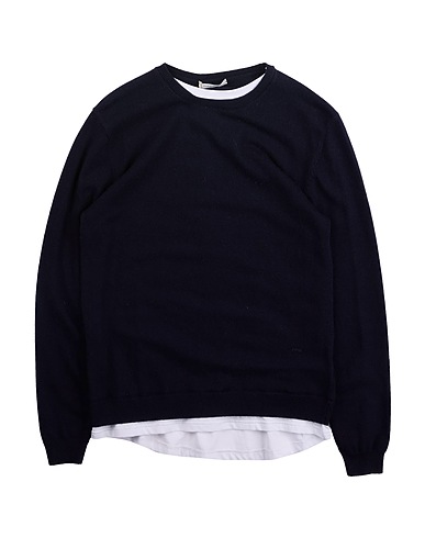 PAOLO PECORA Pullover Blu 33% Viscosa, 23% Nylon, 20% Cotone, 20% Lana, 4% Cachemire
