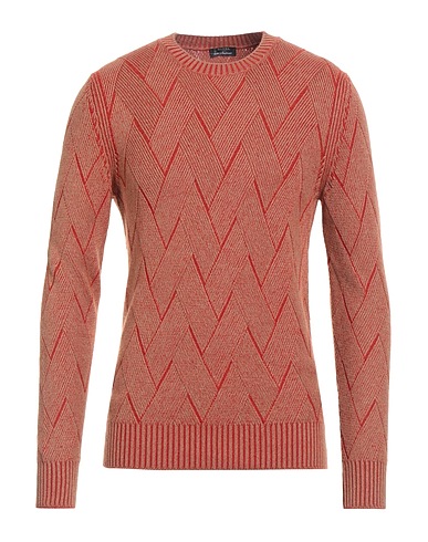 BARBA Napoli Jumper Rust 80% Virgin Wool, 10% Viscose, 10% Cashmere