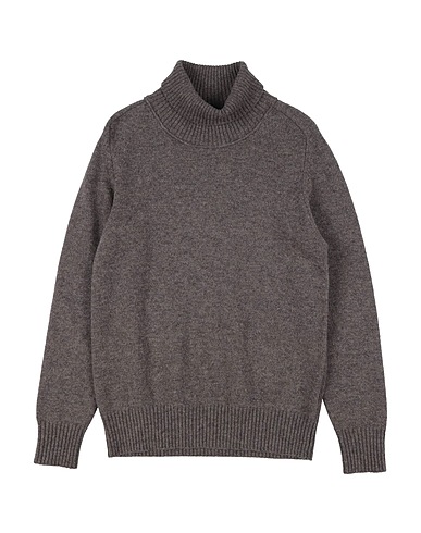 PAOLO PECORA Turtleneck Taupe 100% Merino Wool