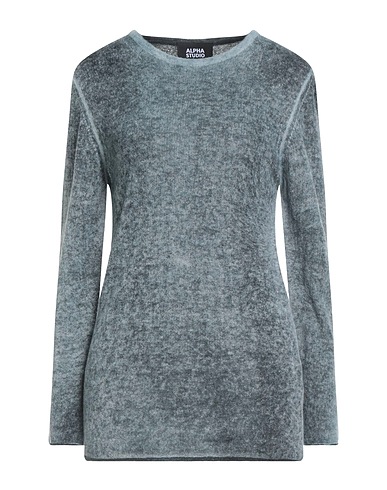 ALPHA STUDIO Pullover Gris anthracite 50% Laine de Baby alpaca, 26% Polyamide recyclé, 24% Polyamide
