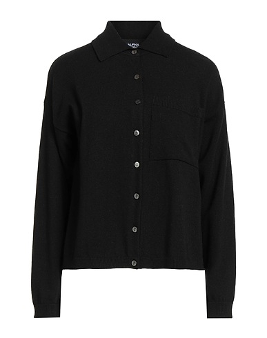 ALPHA STUDIO Cardigan Black 40% Wool, 30% Viscose, 20% Polyamide, 10% Cashmere