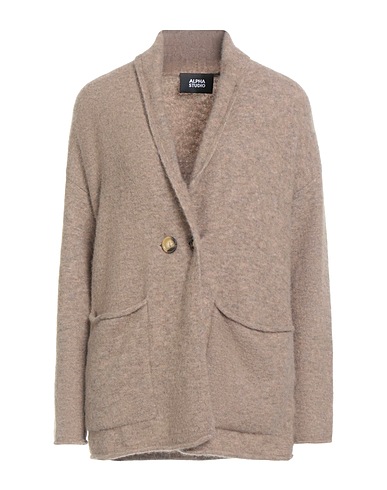 ALPHA STUDIO Cardigan Taupe 68% Baby alpaca wool, 29% Nylon, 3% Elastane