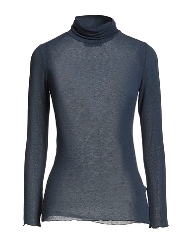 ALPHA STUDIO Polo neck Midnight blue 64% Viscose, 18% Polyamide, 10% Cashmere, 8% Elastane