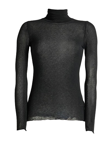 ALPHA STUDIO Polo neck Black 64% Viscose, 18% Polyamide, 10% Cashmere, 8% Elastane