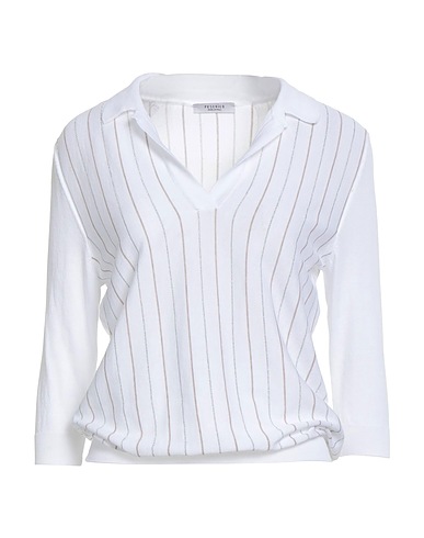 PESERICO Sweater White 100% Cotton, Viscose, Polyester