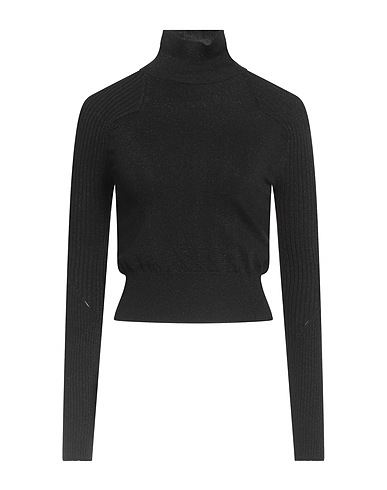 CIRCUS HOTEL Turtleneck Black 55% Viscose, 25% Polyamide, 13% Metal, 7% Polyester, Elastane
