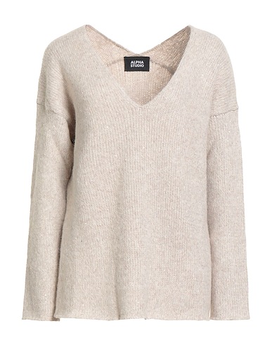 ALPHA STUDIO Sweater Beige 37% Polyester, 28% Alpaca wool, 22% Nylon, 13% Wool