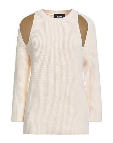 ALPHA STUDIO Sweater Ivory 68% Cotton, 32% Polyamide