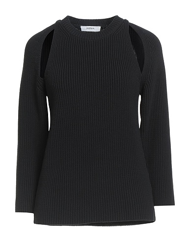 ALPHA STUDIO Jumper Black 68% Cotton, 32% Polyamide